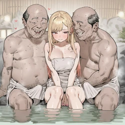 [Patreon] (yourojisan) Marin Kitagawa Onsen x Old Men (AI Generated)