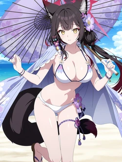 [Kurohime] 狐坂ワカモ（水着）[AI Generated]
