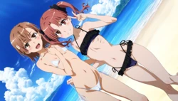[laesbkt] Kuroko And Misaka Bikini [NO R18] [AI Generated]