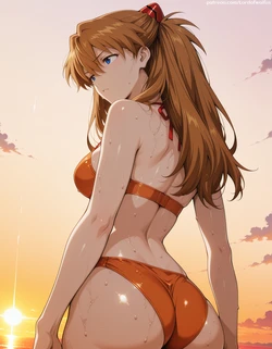 [Lord of Waifus] Asuka Langley Soryu "EVANGELION" (request) | 4K NSFW set ( beach theme ) (Patreon) [AI Generated]