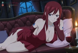 Fairy Tail - Erza Scarlet (couch) [Juanpi Amvs] [AI Generated]