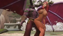 Illidan Stormrage Fucking A Redhead Elf [Warcraft Sex Parody]