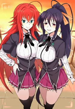 [KaitoArt] Rias Gremory and Akeno  Himejima BIKINI  BBC NTR [AI Generated]