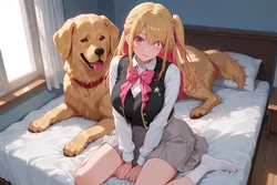 [SamAiArtist] Ruby Hoshino x Dog Group Original Patreon DL [AI Generated]
