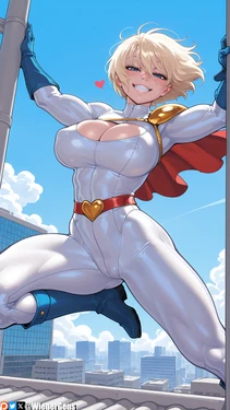 [WienerGens] Power Girl stops crime with a hands-on approach (DC Comics) [AI Generated]
