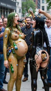[Burn333] Pregnant BDSM women used as living trash cans [AI Generated]
