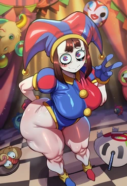 [JackPomelo] Pomni relieving stress from her adventures [AI Generated]