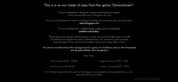 the game "Diminishment". (Part 1, Oral Ending) made by (Eskoz)