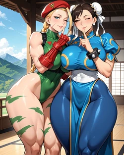 [Konoha Waifus] Chun Li & Cammy White [AI Generated]