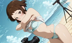 伊原摩耶花ちゃんの海でえっちな撮影 [AI Generated]