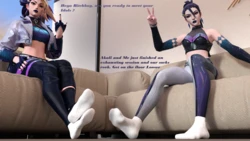[asdfghjklyxcv] Akali and Kai'sa meet a fan