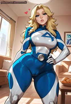 DreamcoreArt - Set 1556 - Sue Storm BWC (Patreon) (AI Generated)