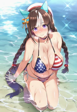 [コクオウ] ホッコータルマエ 星条旗ビキニ [AI Generated]