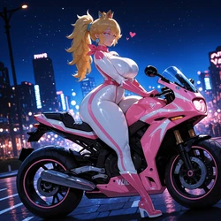 [Miyu] Princess Peach: Midnight Ride [AI Generated]
