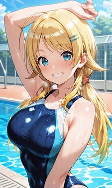 八宮めぐるちゃんの競泳水着でふたりエッチ [AI Generated]
