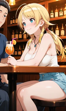 八宮めぐるちゃんハプニングバーでえっちする [AI Generated]