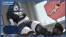 [GTSDimensionJumper] Giantess Comic - I Got Snuck Around by a Giant Goth Mommy [AI GENERATED]