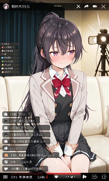 周防有希ちゃんの強制オナニー配信 [AI Generated]