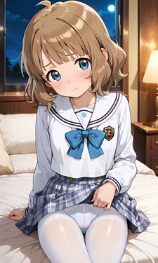 周防桃子ちゃんお兄ちゃんとふたりエッチ [AI Generated]