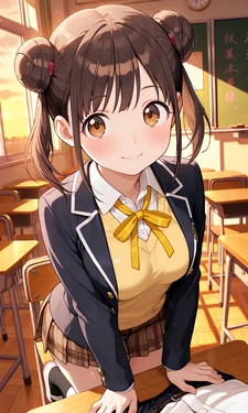 園田智代子ちゃんの学園ふたりエッチ [AI Generated]