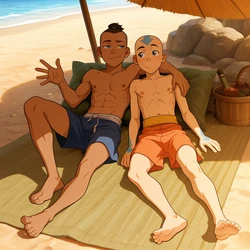 Aang and Sokka [AI Generated]