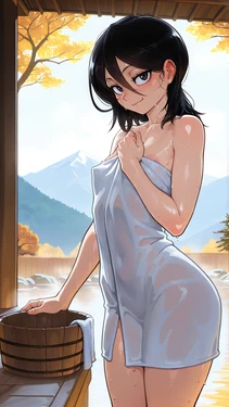 [wienergens] Rukia Kuchiki Onsen [AI Generated]