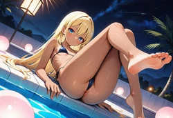 日焼け黒ギャル逆ナンパ美脚SEX[AI Generated]