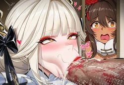 [AI小松鸟] 温泉过后的独情躁动❤️黑白双兔的争宠侍奉❤️ [AI Generated]