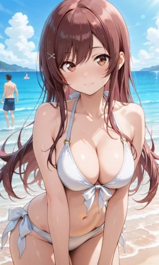 大崎甘奈ちゃんのビキニでふたりエッチ [AI Generated]