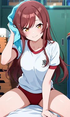 大崎甘奈ちゃんのブルマでふたりエッチ [AI Generated]