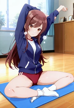 大崎甘奈ちゃんエクササイズでふたりエッチ [AI Generated]