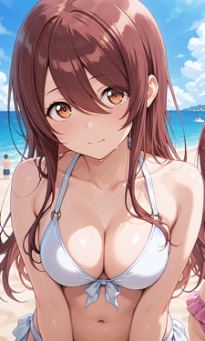 大崎甜花ちゃんのビキニでふたりエッチ [AI Generated]
