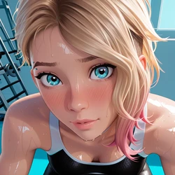 [Hammiia] Commission Gwen Stacy Blacked [AI Generated]