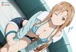 Sword Art Online - Yuuki Asuna (couch) [Juanpi Amvs] [AI Generated]