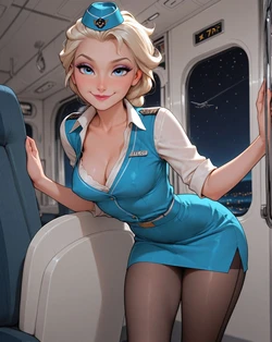 [Dreamland AI]Flight Attendant Elsa (Frozen) [AI Generated]