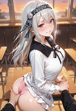 [AI Generated] 放課後の教室【前編】白銀圭 (かぐや様は告らせたい)