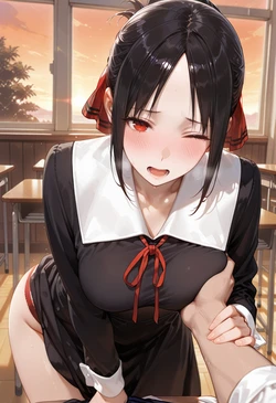 [AI Generated] 放課後の教室【前編】四宮かぐや (かぐや様は告らせたい)
