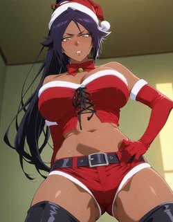 [Purpleh] Yoruichi Shihouin Christmas outfit Bleach 257p [Ai Generated]