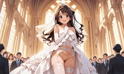 島村卯月ちゃんのえっちな結婚式 [AI Generated]