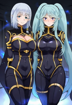 [KaitoArt] (UNCENSORED) Beta and Epsilon BBC Party NTR Mind Control (Shadow garden) // 64 images + 12 extra images// 64枚の画像 + 12枚の追加画像 [AI Generated]