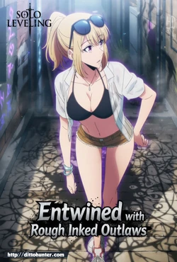 [Ditto Seeker][Requested] Cha Hae-In (Solo Leveling) Entwined with Rough Inked Outlaws[Ai Generated]