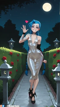 [WienerGens] Jinx Futanari Dongtan dress (League of Legends)  [AI Generated]