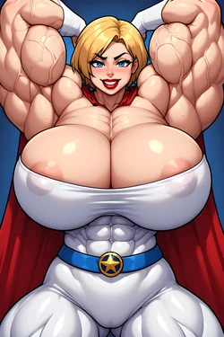 [Gigi Potemkin] Galacta Hulking Up! (Galatea Knock Off and Superhero/JLU parody) [Perchance] [AI Generated]