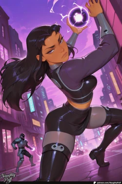[NAUGHTYPUFF] Blackfire+-+Queen+of+Her+Purple+City (Teen Titans) [AI Generated]