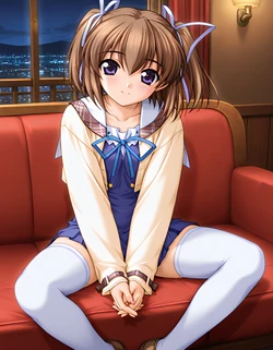 愛沢ともみちゃん（の私服）おもちゃで一人えっち [AI Generated]