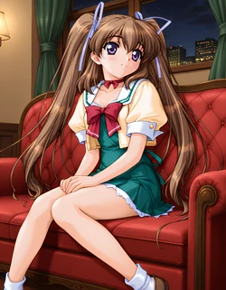 愛沢ともみちゃん（ウェイトレス・アイドル）おもちゃで一人えっち [AI Generated]