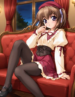 愛沢ともみちゃん（ウェイトレス・パロパロ）おもちゃで一人えっち [AI Generated]