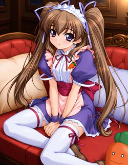 愛沢ともみちゃん（ウェイトレス・メイド）おもちゃで一人えっち [AI Generated]