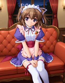 愛沢ともみちゃん（ウェイトレス・メイド）おもちゃで一人えっち(1) [AI Generated]