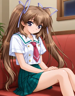 愛沢ともみちゃん（学園制服）おもちゃで一人えっち [AI Generated]